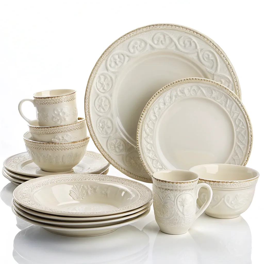 Elegant ceramic dinnerware set